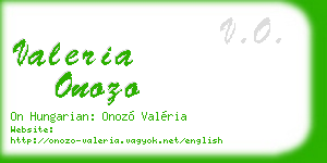 valeria onozo business card